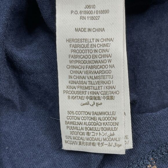 Boden Judith Top Womens Size 6 Navy Boatneck Metallic Rose Gold Animal Print - Picture 9 of 10